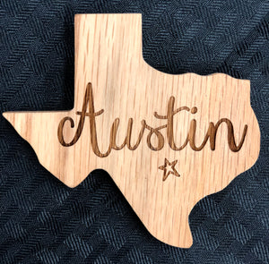 Texas Wooden Magnets